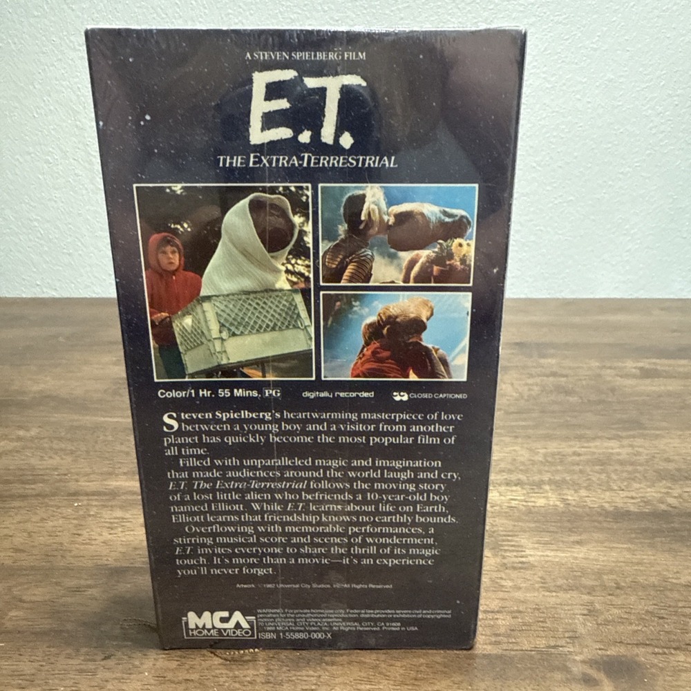 1988 ET The Extra Terrestrial VHS Tape Movie Green Flap FACTORY‎ SEALED - Picture 5 of 10
